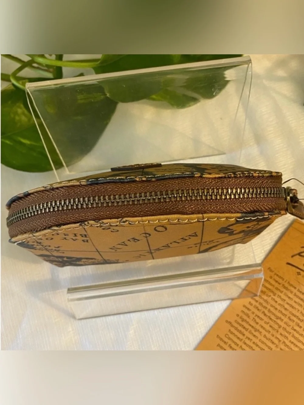 NWT Patricia Nash Patina Mini Cosmetic Case- European Map Print